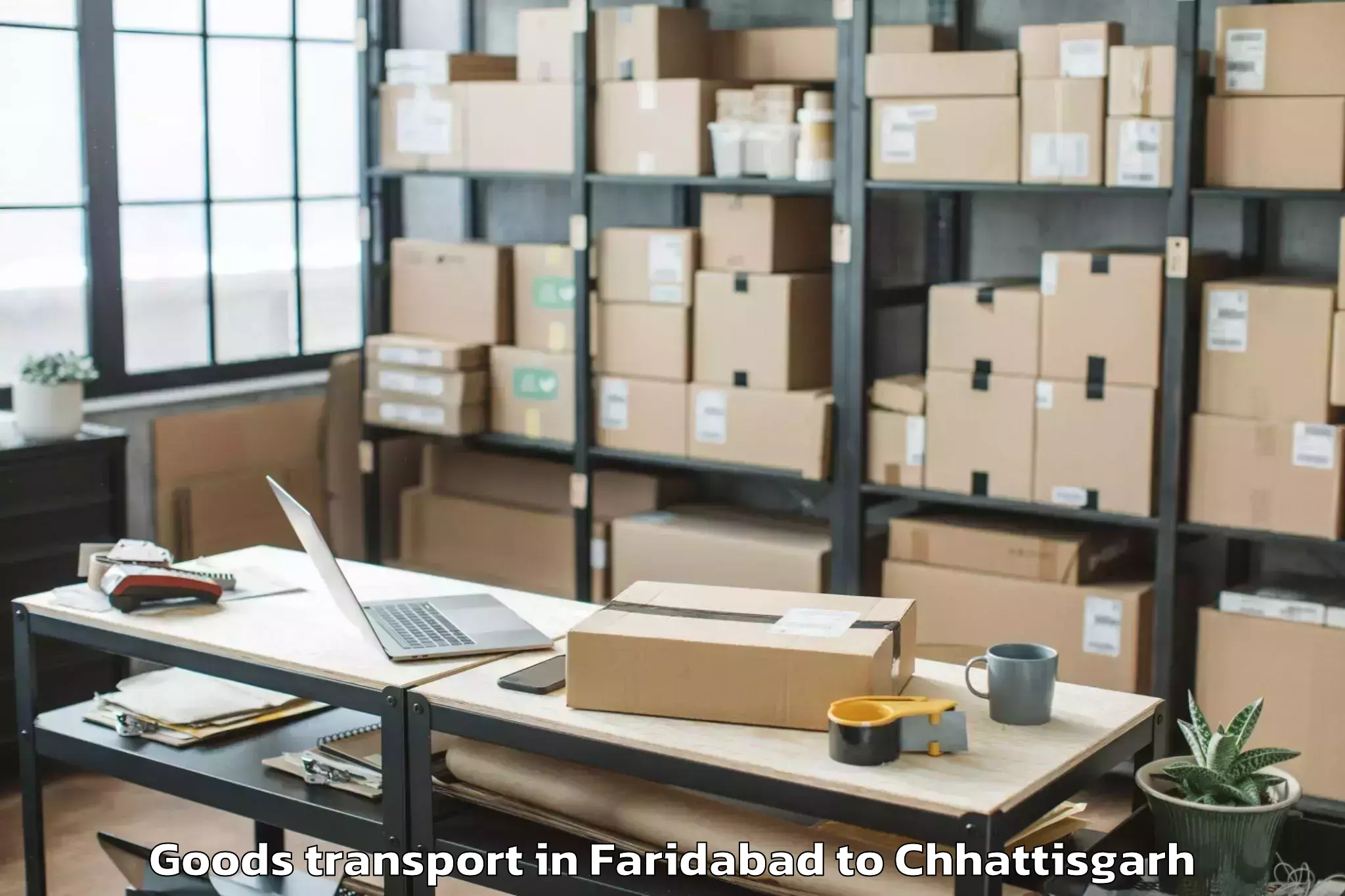 Faridabad to Pendra Road Gorella Goods Transport Booking